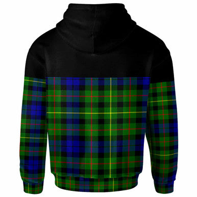 Scottish Rollo Modern Clan Tartan Hoodie - Horizontal Style Back Side Tartan Plaid