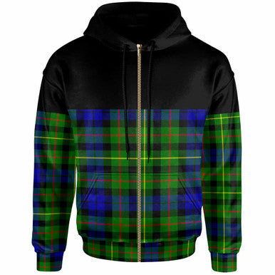 Scottish Rollo Modern Clan Tartan Hoodie - Horizontal Style Zip Tartan Plaid