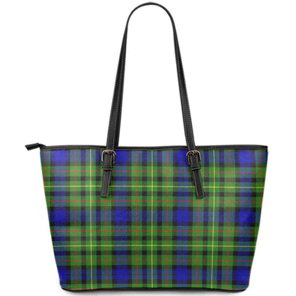 Scottish Rollo Modern Clan Tartan Leather Tote Tartan Plaid
