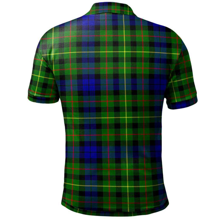 Scottish Rollo Modern Clan Tartan Polo Shirt Back Side Tartan Plaid