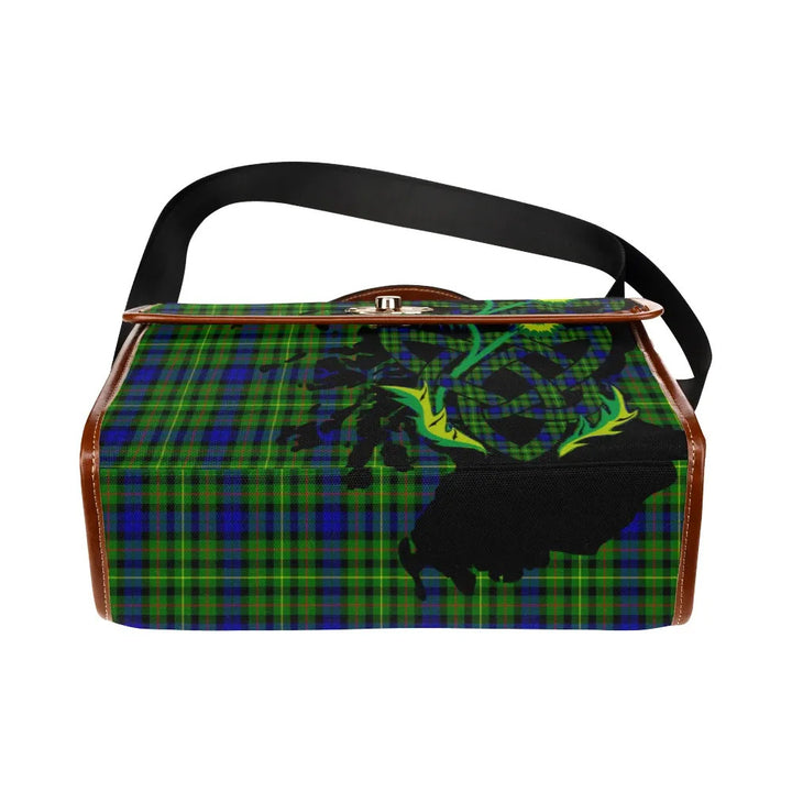 Scottish Rollo Modern Clan Tartan Waterproof Canvas Bag With Thistle Tartan Plaid 5
