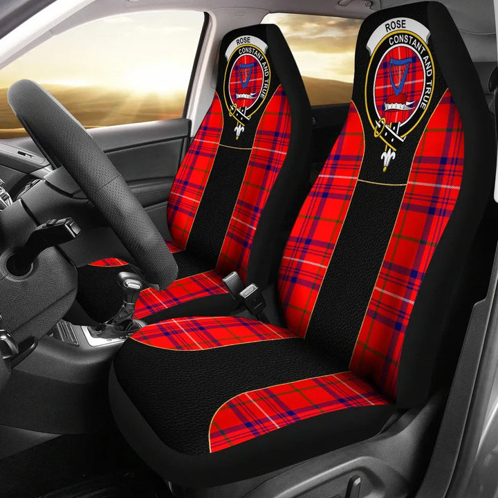 Scottish Rose Clan Crest Tartan Car Seat Covers - Special Style 1