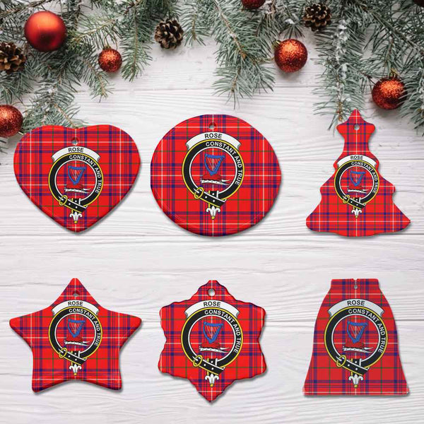 Scottish Rose Clan Crest Tartan Ceramic Ornament All Tartan Plaid