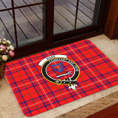 Scottish Rose Clan Crest Tartan Door Mat Tartan Plaid 1
