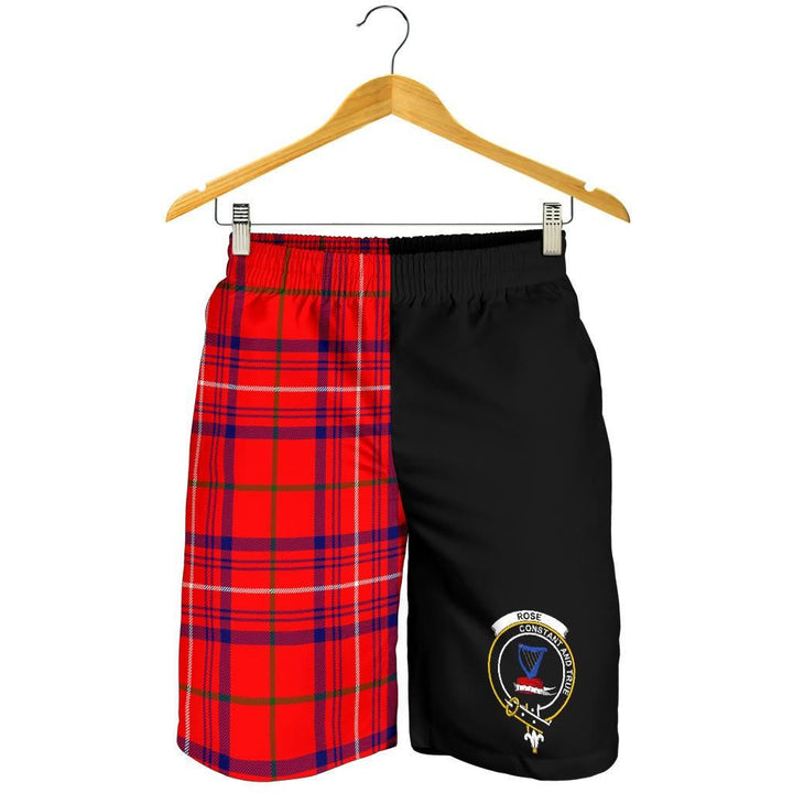 Scottish Rose Clan Crest Tartan Half of Me Men's Shorts