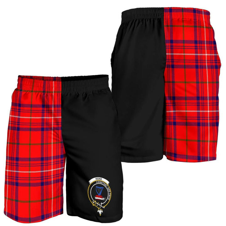 Scottish Rose Clan Crest Tartan Half of Me Men's Shorts
