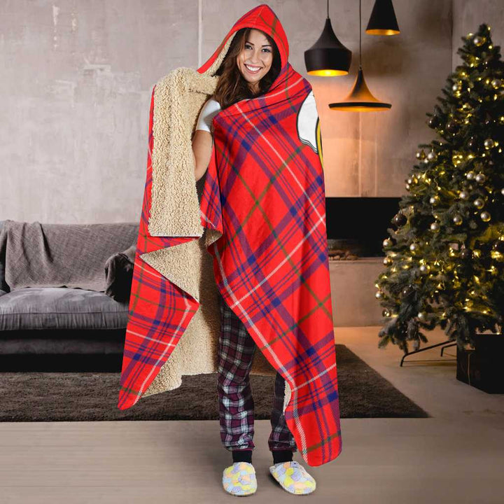 Scottish Rose Clan Crest Tartan Hooded Blanket Tartan Plaid 6
