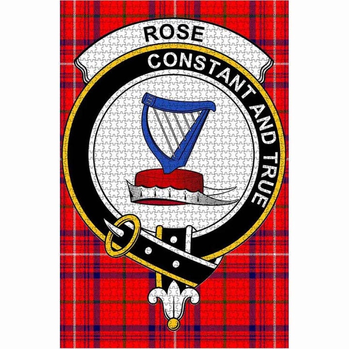 Scottish Rose Clan Crest Tartan Jigsaw Puzzle 1