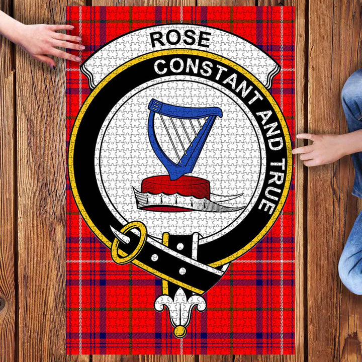 Scottish Rose Clan Crest Tartan Jigsaw Puzzle 3