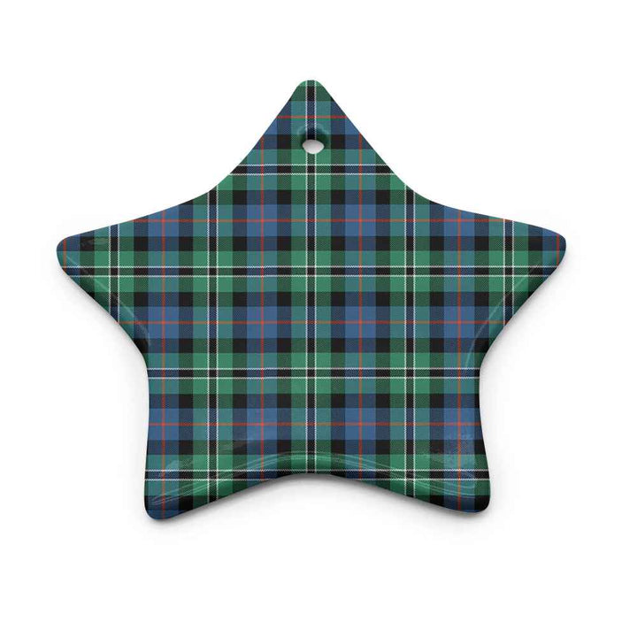 Scottish Rose Hunting Ancient Clan Tartan Ceramic Ornament Star Shape Tartan Plaid
