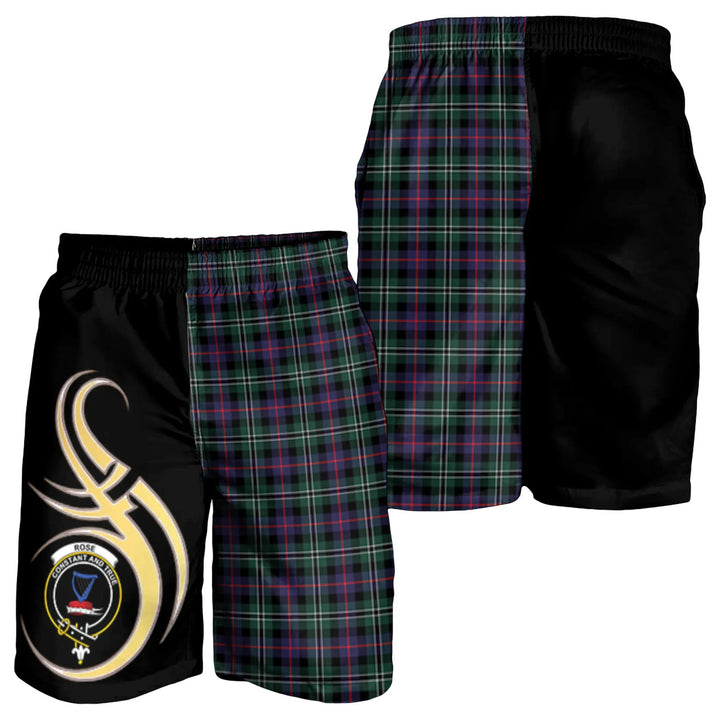 Scottish Rose Hunting Modern Clan Crest Tartan Believe in Me Men's Shorts