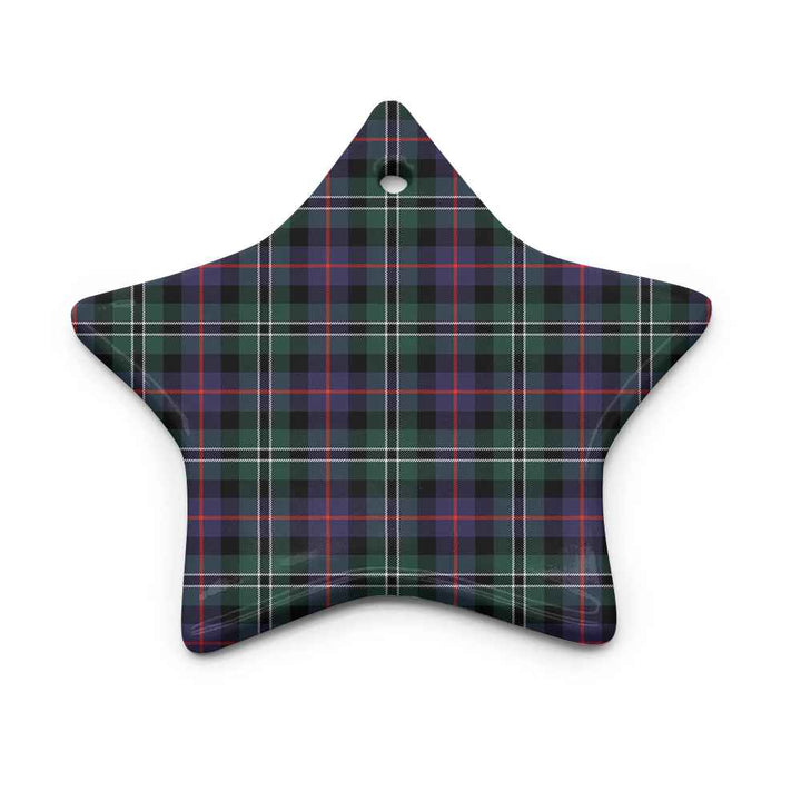 Scottish Rose Hunting Modern Clan Tartan Ceramic Ornament Star Shape Tartan Plaid