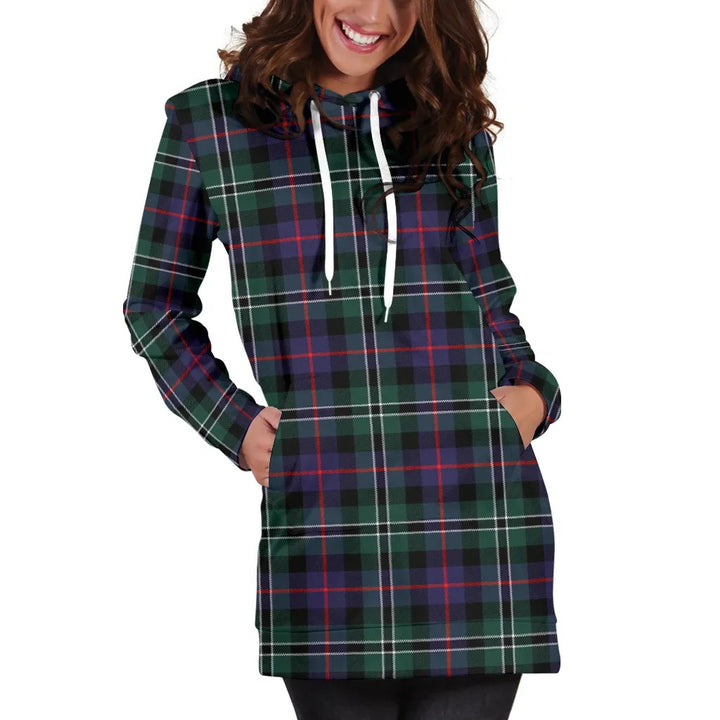 Scottish Rose Hunting Modern Clan Tartan Hoodie Dress