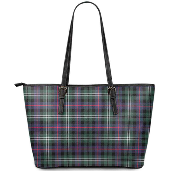 Scottish Rose Hunting Modern Clan Tartan Leather Tote Tartan Plaid