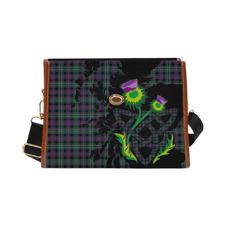 Scottish Rose Hunting Modern Clan Tartan Waterproof Canvas Bag With Thistle Tartan Plaid 1