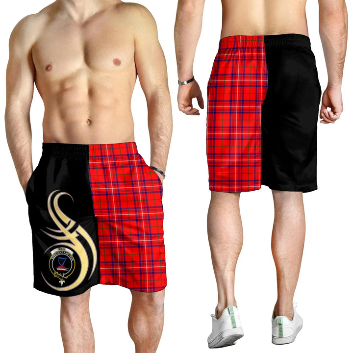 Scottish Rose Modern Clan Crest Tartan Believe in Me Men's Shorts