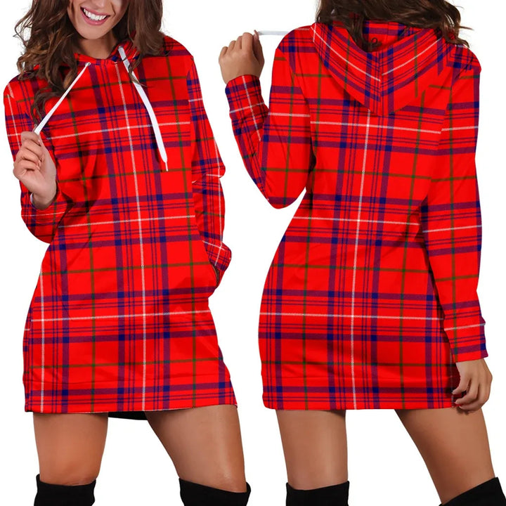 Scottish Rose Modern Clan Tartan Hoodie Dress
