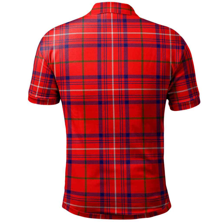 Scottish Rose Modern Clan Tartan Polo Shirt Back Side Tartan Plaid