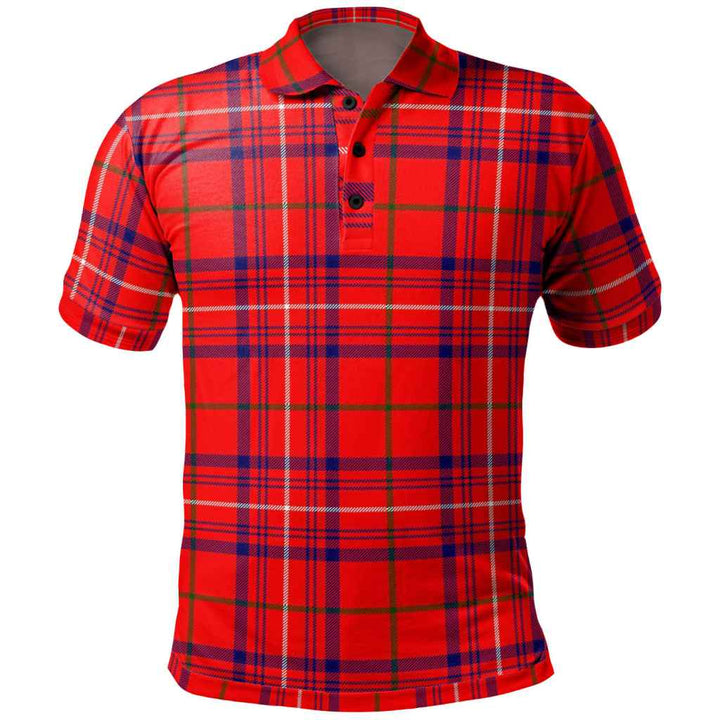 Scottish Rose Modern Clan Tartan Polo Shirt Front Side Tartan Plaid