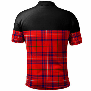 Scottish Rose Modern Clan Tartan Polo Shirt - Horizontal Style Back Side Tartan Plaid