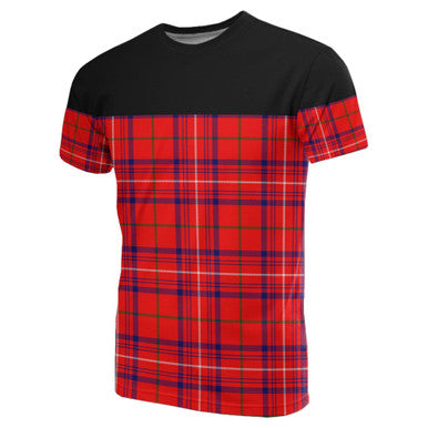 Scottish Rose Modern Clan Tartan T-Shirt Horizontal Style Front Side Tartan Plaid