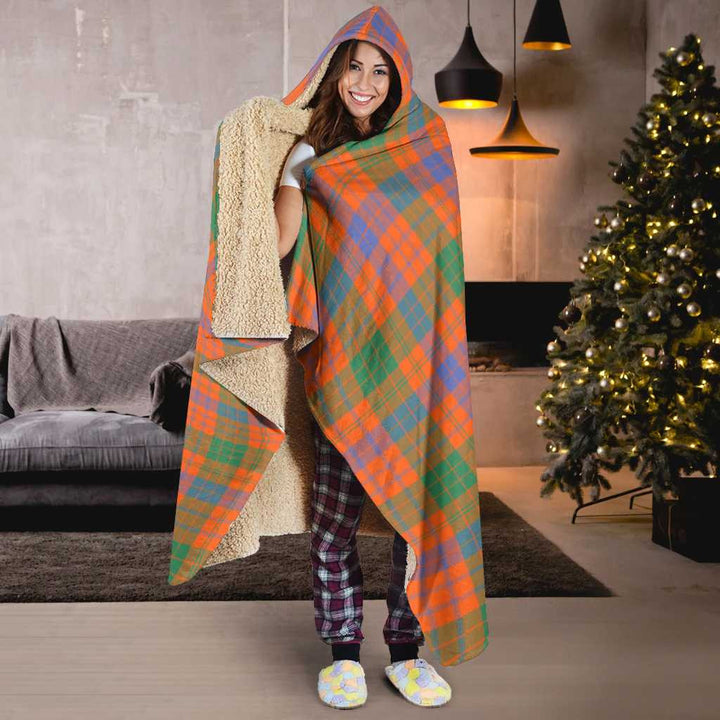 Scottish Ross Ancient Clan Tartan Hooded Blanket Tartan Plaid 6