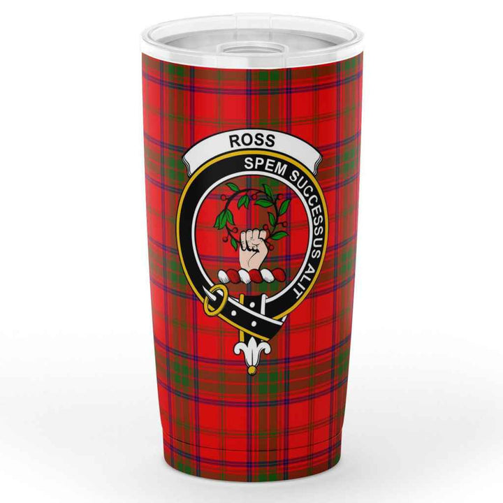 Scottish Ross Clan Crest Tartan Insulated Tumbler Tartan Plaid 1