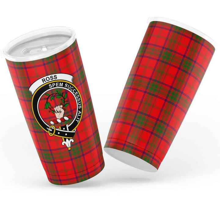 Scottish Ross Clan Crest Tartan Insulated Tumbler Tartan Plaid 3