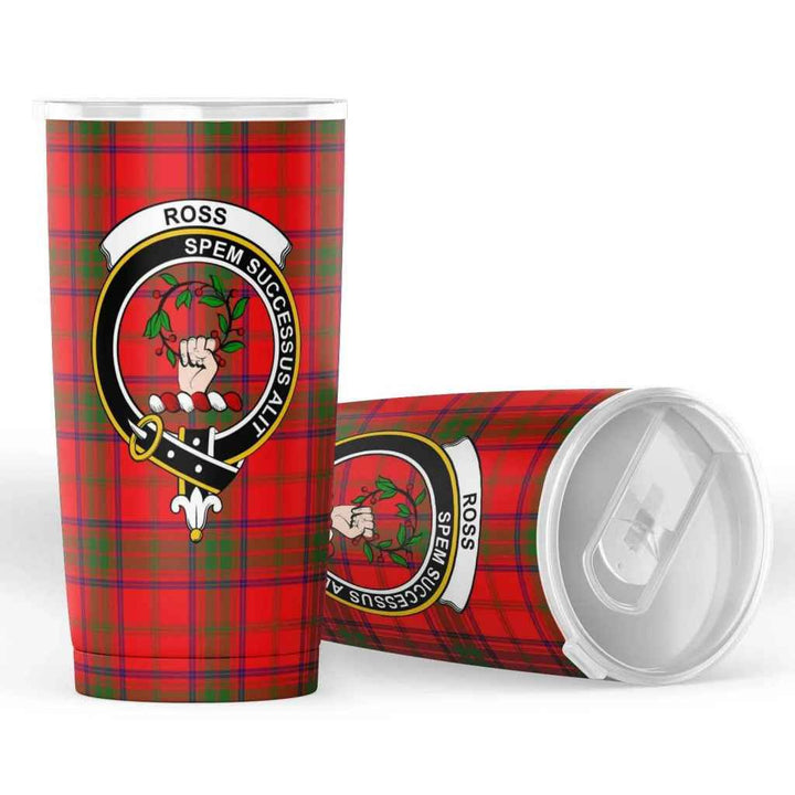 Scottish Ross Clan Crest Tartan Insulated Tumbler Tartan Plaid 4