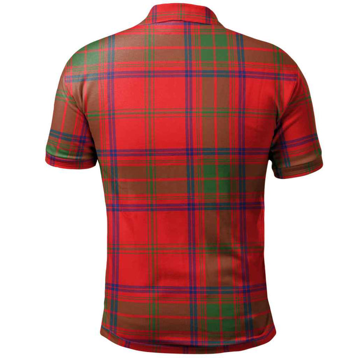 Scottish Ross Clan Crest Tartan Polo Shirt Back Side Tartan Plaid