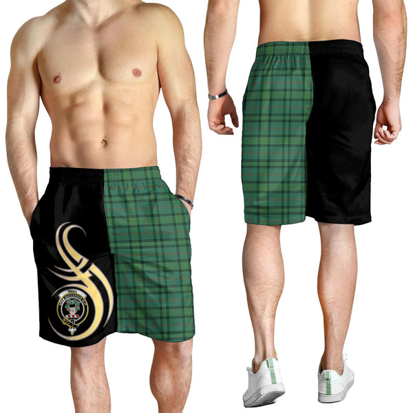 Scottish Ross Hunting Ancient Clan Crest Tartan Believe in Me Men's Shorts