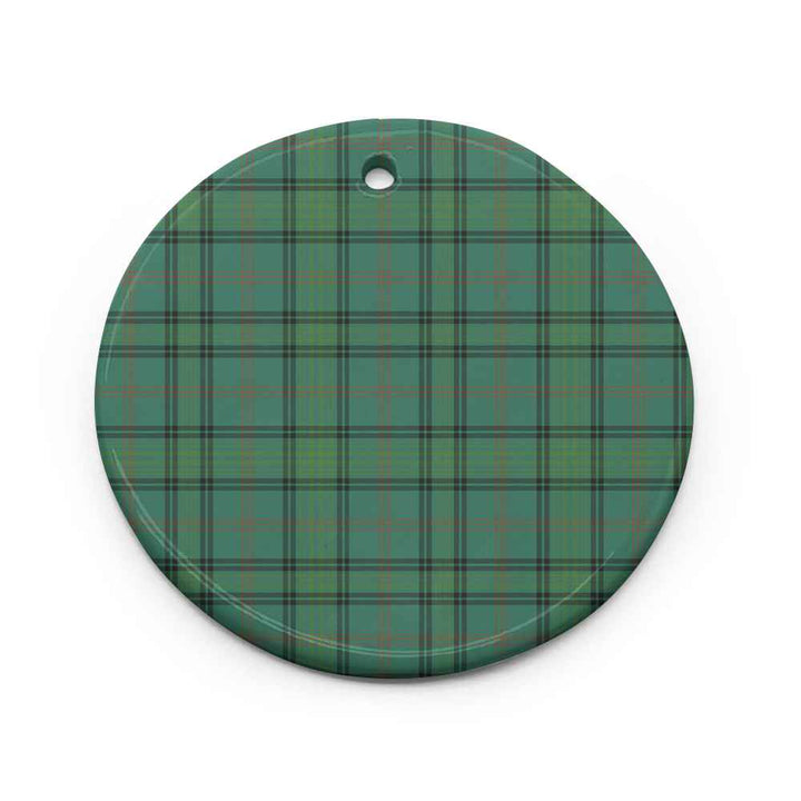 Scottish Ross Hunting Ancient Clan Tartan Ceramic Ornament Circle Shape Tartan Plaid