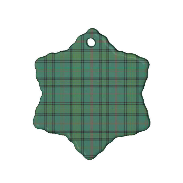 Scottish Ross Hunting Ancient Clan Tartan Ceramic Ornament Snow Flake Shape Tartan Plaid