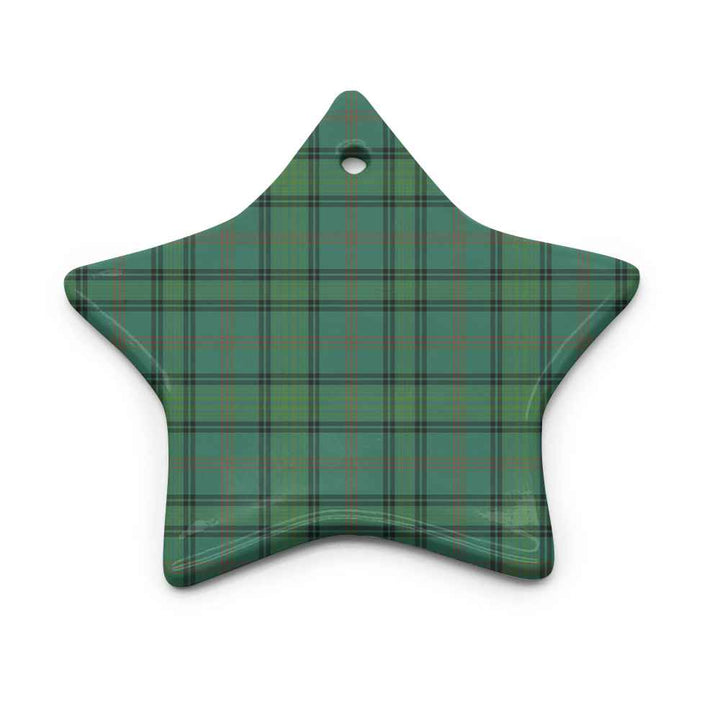 Scottish Ross Hunting Ancient Clan Tartan Ceramic Ornament Star Shape Tartan Plaid