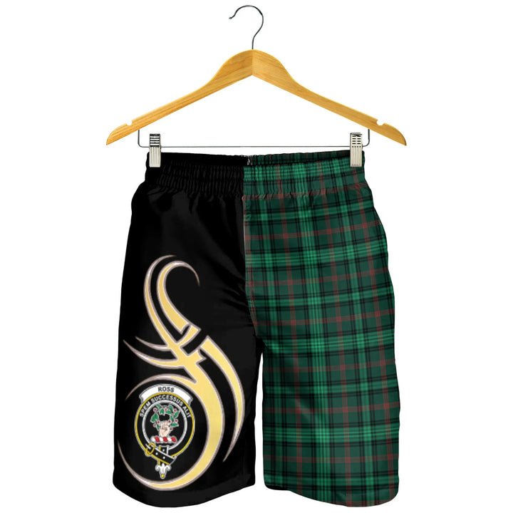 Scottish Ross Hunting Modern Clan Crest Tartan Believe in Me Men's Shorts