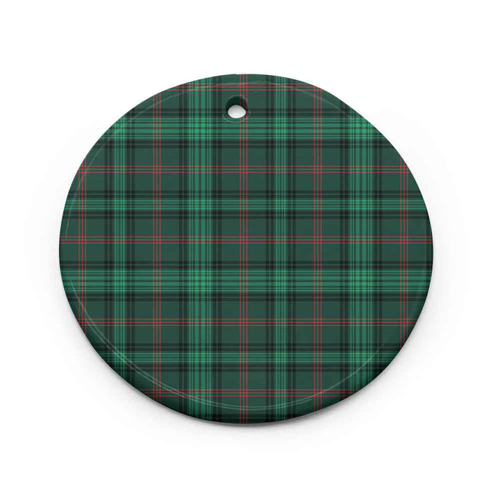 Scottish Ross Hunting Modern Clan Tartan Ceramic Ornament Circle Shape Tartan Plaid