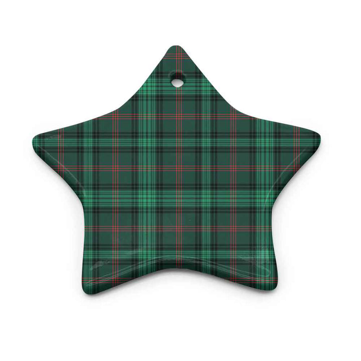 Scottish Ross Hunting Modern Clan Tartan Ceramic Ornament Star Shape Tartan Plaid
