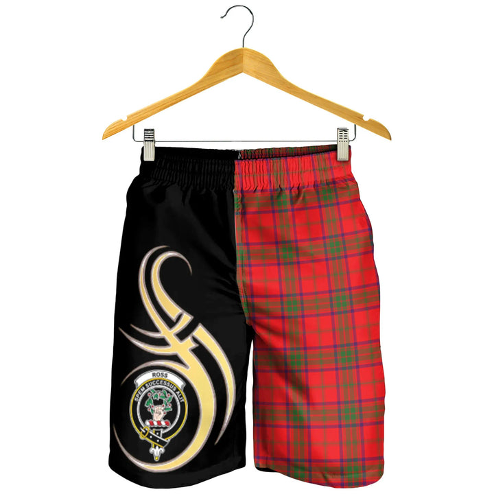 Scottish Ross Modern Clan Crest Tartan Believe in Me Men's Shorts
