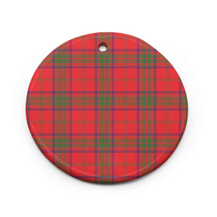Scottish Ross Modern Clan Tartan Ceramic Ornament Circle Shape Tartan Plaid