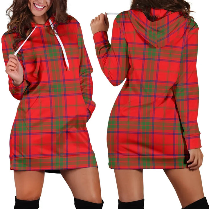 Scottish Ross Modern Clan Tartan Hoodie Dress