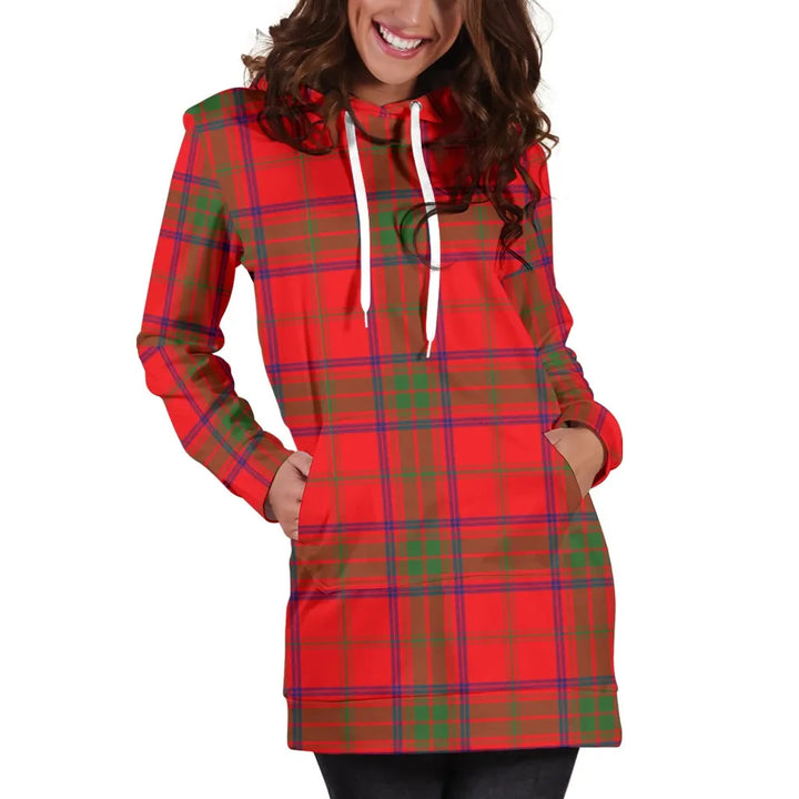 Scottish Ross Modern Clan Tartan Hoodie Dress