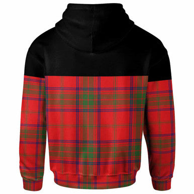 Scottish Ross Modern Clan Tartan Hoodie - Horizontal Style Back Side Tartan Plaid