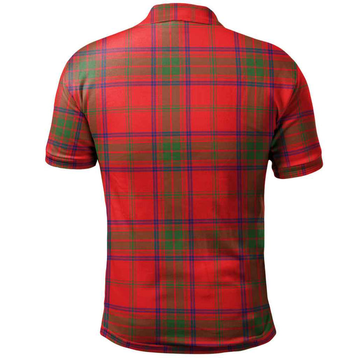 Scottish Ross Modern Clan Tartan Polo Shirt Back Side Tartan Plaid