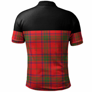 Scottish Ross Modern Clan Tartan Polo Shirt - Horizontal Style Back Side Tartan Plaid