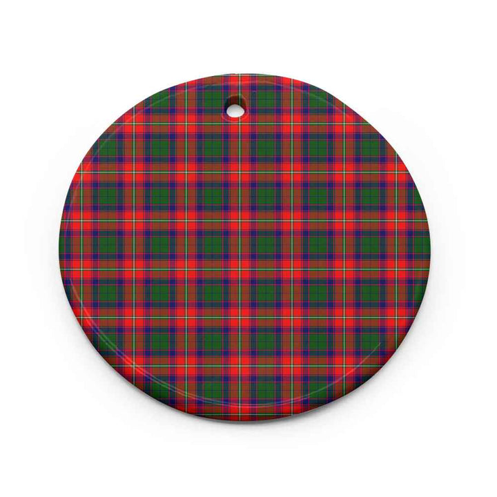 Scottish Roxburgh District Clan Tartan Ceramic Ornament Circle Shape Tartan Plaid