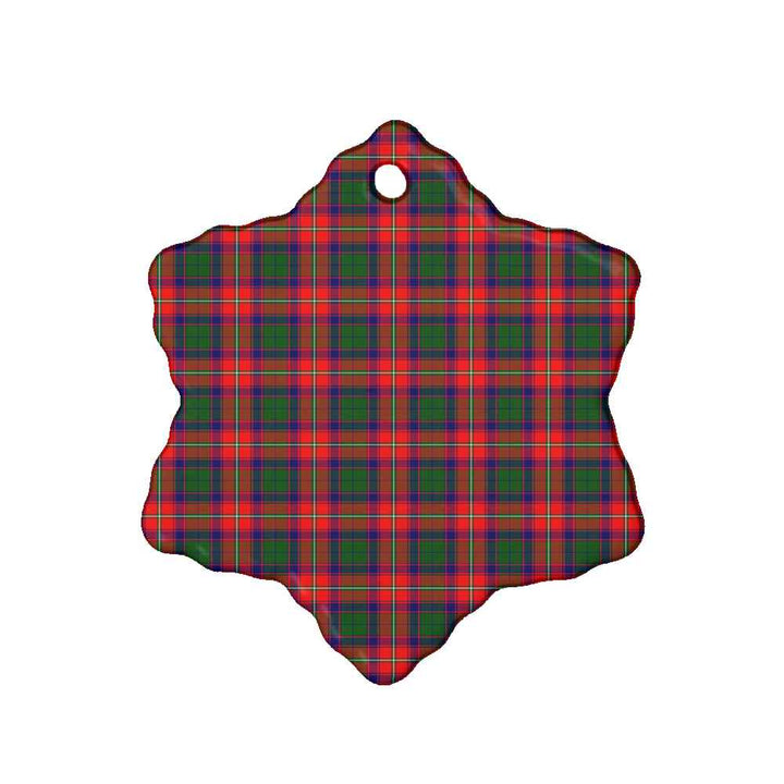Scottish Roxburgh District Clan Tartan Ceramic Ornament Snow Flake Shape Tartan Plaid