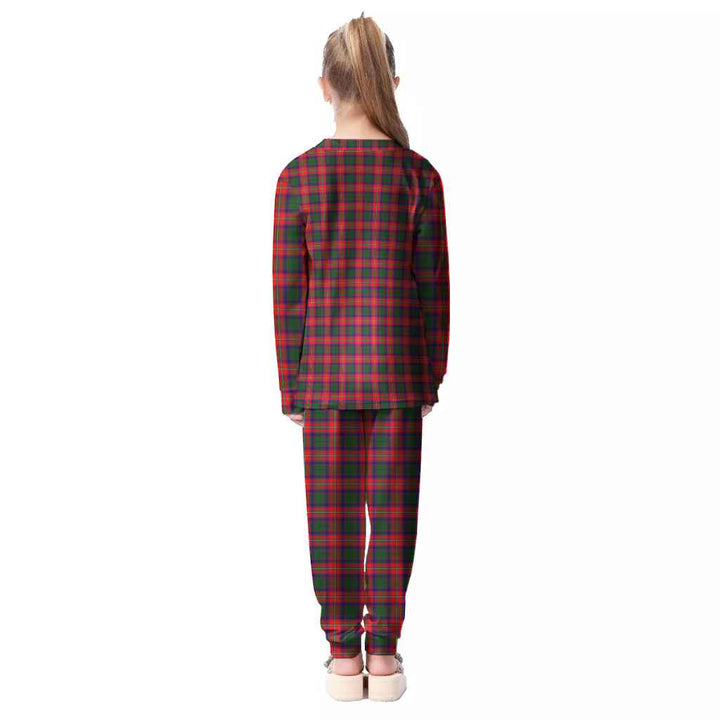 Scottish Roxburgh District Clan Tartan Pajama Set Kid Back Side Tartan Plaid