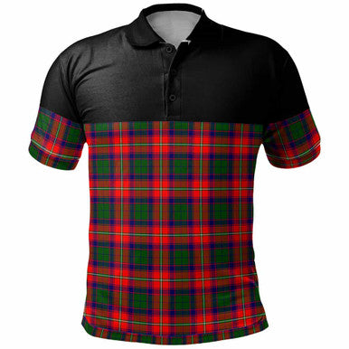 Scottish Roxburgh District Clan Tartan Polo Shirt - Horizontal Style Front Side Tartan Plaid
