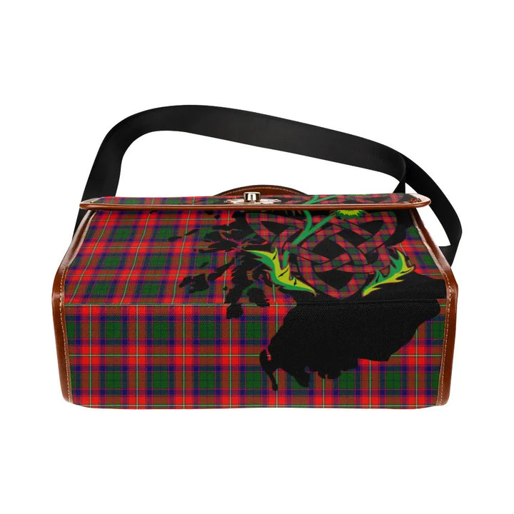 Scottish Roxburgh District Clan Tartan Waterproof Canvas Bag With Thistle Tartan Plaid 5