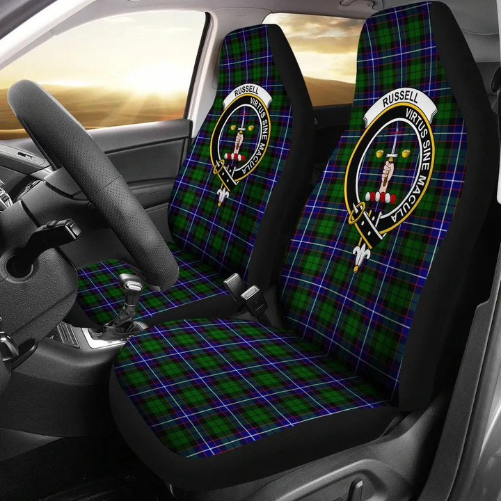 Scottish Russell Clan Crest Tartan Car Seat Covers 2
